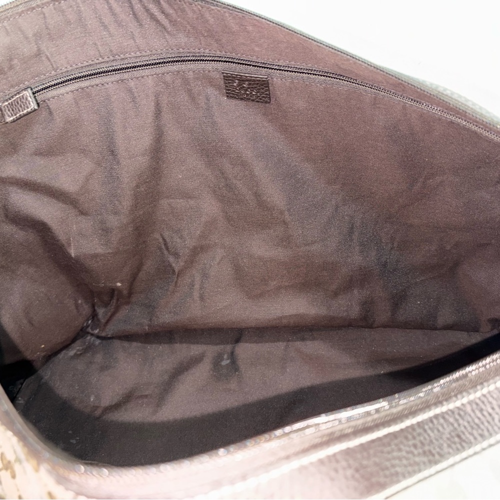 Authentic Gucci GG Supreme Crystal Monogram Large Shoulder Tote Shopper w duster - Picture 12 of 15